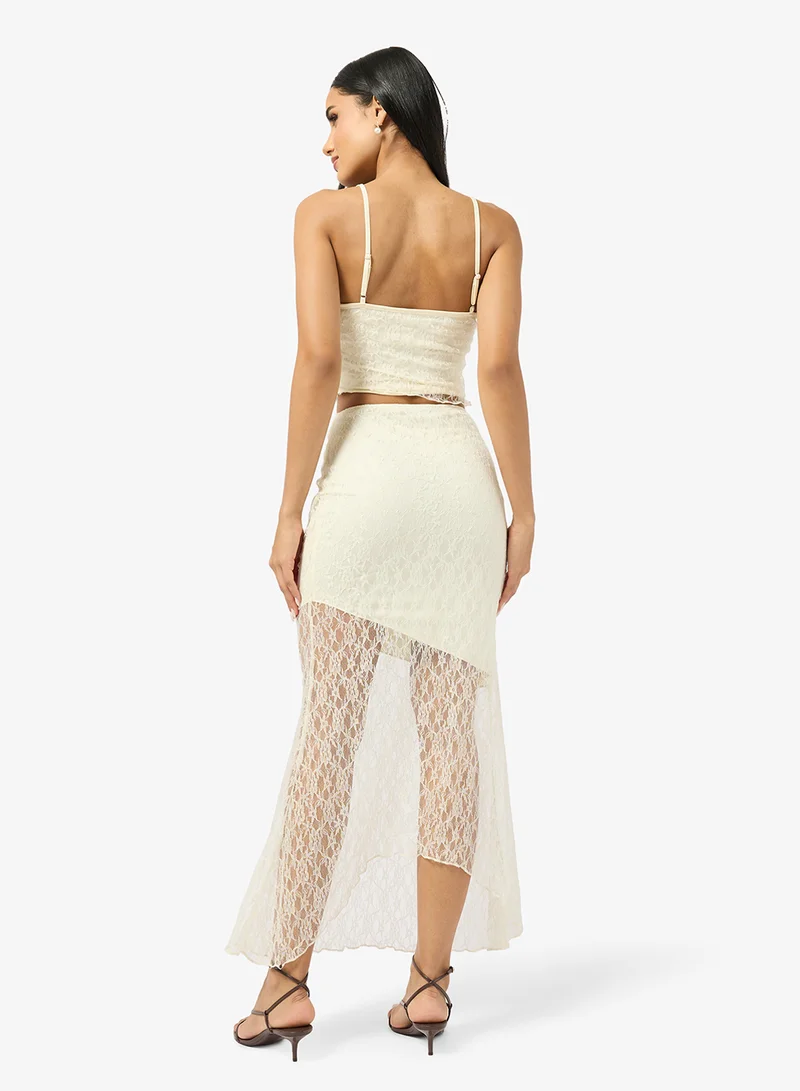 Ginger Cami Lace Tank Top & Maxi Skirt Coord Set